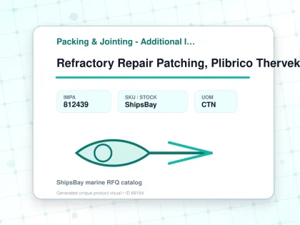 Refractory Repair Patching, Plibrico Thervek Pat-515 20kg - Packing & Jointing - Additional Items - IMPA 812439 - UOM CTN