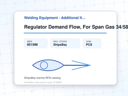 Regulator Demand Flow, For Span Gas 34/58/110ltr - Welding Equipment - Additional Items - IMPA 851596 - UOM PCS