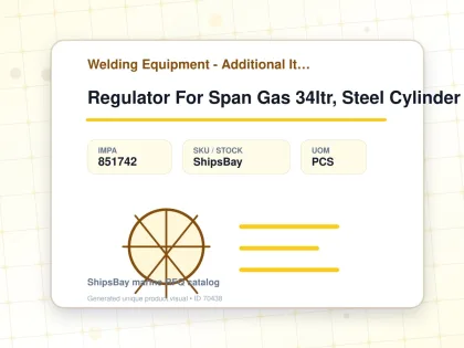 Regulator For Span Gas 34ltr, Steel Cylinder #713 - Welding Equipment - Additional Items - IMPA 851742 - UOM PCS