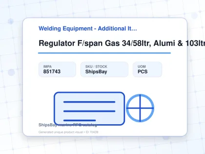 Regulator F/span Gas 34/58ltr, Alumi & 103ltr Steel Cyl. #715 - Welding Equipment - Additional Items - IMPA 851743 - UOM PCS