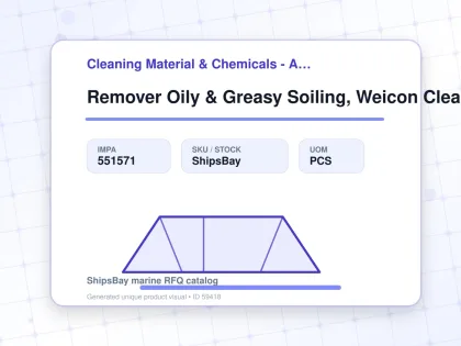 Remover Oily & Greasy Soiling, Weicon Cleaner S 5ltr - Cleaning Material & Chemicals - Additional Items - IMPA 551571 - UOM PCS