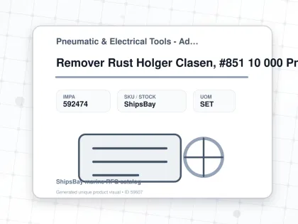 Remover Rust Holger Clasen, #851 10 000 Pneumatic - Pneumatic & Electrical Tools - Additional Items - IMPA 592474 - UOM SET