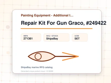 Repair Kit For Gun Graco, #249422 - Painting Equipment - Additional Items - IMPA 271361 - UOM SET