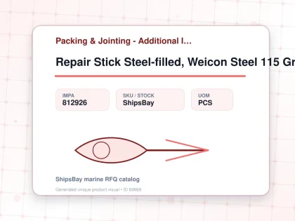 Repair Stick Steel-filled, Weicon Steel 115 Grm - Packing & Jointing - Additional Items - IMPA 812926 - UOM PCS