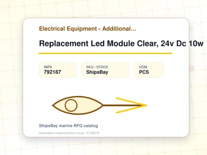 Replacement Led Module Clear, 24v Dc 10w - Electrical Equipment - Additional Items - IMPA 792187 - UOM PCS