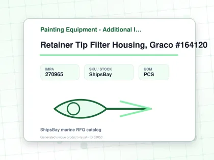 Retainer Tip Filter Housing, Graco #164120 - Painting Equipment - Additional Items - IMPA 270965 - UOM PCS