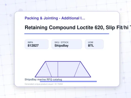 Retaining Compound Loctite 620, Slip Fit/hi Temp Green 250ml - Packing & Jointing - Additional Items - IMPA 812827 - UOM BTL