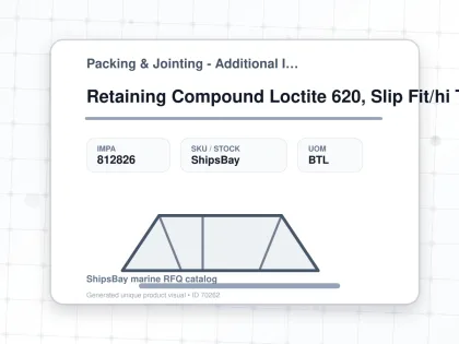 Retaining Compound Loctite 620, Slip Fit/hi Temp Green 50ml - Packing & Jointing - Additional Items - IMPA 812826 - UOM BTL