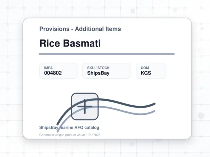 Rice Basmati - Provisions - Additional Items - IMPA 004802 - UOM KGS