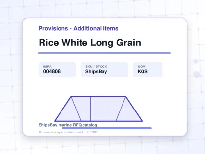 Rice White Long Grain - Provisions - Additional Items - IMPA 004808 - UOM KGS