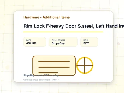 Rim Lock F/heavy Door S.steel, Left Hand Inward #3827z - Hardware - Additional Items - IMPA 492161 - UOM SET