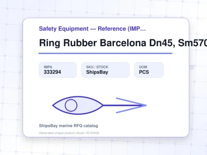 Ring Rubber Barcelona Dn45, Sm570045 - Safety Equipment — Reference (IMPA) - IMPA 333294 - UOM PCS