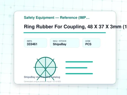 Ring Rubber For Coupling, 48 X 37 X 3mm (1-1/2") Sm84948 - Safety Equipment — Reference (IMPA) - IMPA 333461 - UOM PCS