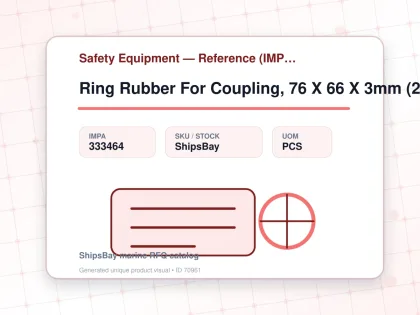 Ring Rubber For Coupling, 76 X 66 X 3mm (2-1/2") Sm84976 - Safety Equipment — Reference (IMPA) - IMPA 333464 - UOM PCS