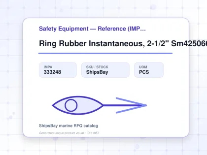 Ring Rubber Instantaneous, 2-1/2" Sm425066 - Safety Equipment — Reference (IMPA) - IMPA 333248 - UOM PCS