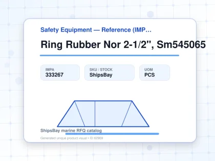 Ring Rubber Nor 2-1/2", Sm545065 - Safety Equipment — Reference (IMPA) - IMPA 333267 - UOM PCS