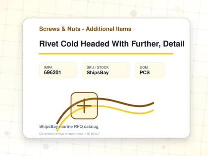 Rivet Cold Headed With Further, Detail - Screws & Nuts - Additional Items - IMPA 696201 - UOM PCS
