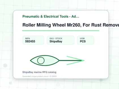 Roller Milling Wheel Mr260, For Rust Remover - Pneumatic & Electrical Tools - Additional Items - IMPA 592455 - UOM PCS