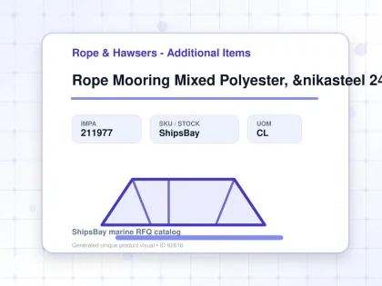 Rope Mooring Mixed Polyester, &nikasteel 24st 40mmdiax220mtr - Rope & Hawsers - Additional Items - IMPA 211977 - UOM CL