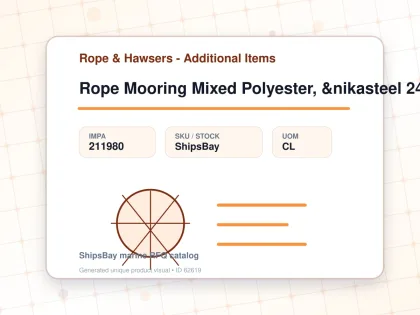 Rope Mooring Mixed Polyester, &nikasteel 24st 52mmdiax220mtr - Rope & Hawsers - Additional Items - IMPA 211980 - UOM CL
