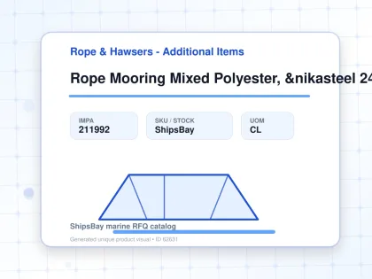 Rope Mooring Mixed Polyester, &nikasteel 24st 68mmdiax220mtr - Rope & Hawsers - Additional Items - IMPA 211992 - UOM CL