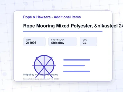 Rope Mooring Mixed Polyester, &nikasteel 24st 76mmdiax220mtr - Rope & Hawsers - Additional Items - IMPA 211993 - UOM CL