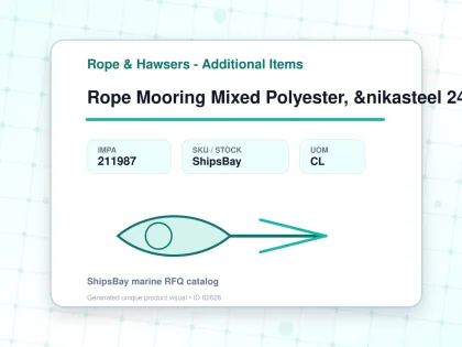 Rope Mooring Mixed Polyester, &nikasteel 24st 96mmdiax220mtr - Rope & Hawsers - Additional Items - IMPA 211987 - UOM CL