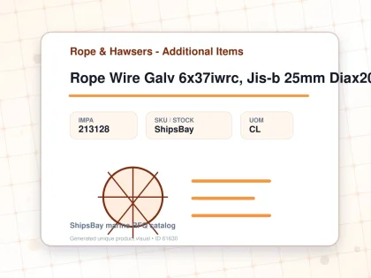 Rope Wire Galv 6x37iwrc, Jis-b 25mm Diax200mtr W/cert - Rope & Hawsers - Additional Items - IMPA 213128 - UOM CL