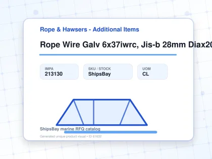 Rope Wire Galv 6x37iwrc, Jis-b 28mm Diax200mtr W/cert - Rope & Hawsers - Additional Items - IMPA 213130 - UOM CL