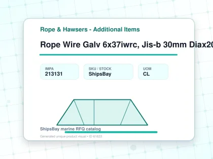 Rope Wire Galv 6x37iwrc, Jis-b 30mm Diax200mtr W/cert - Rope & Hawsers - Additional Items - IMPA 213131 - UOM CL