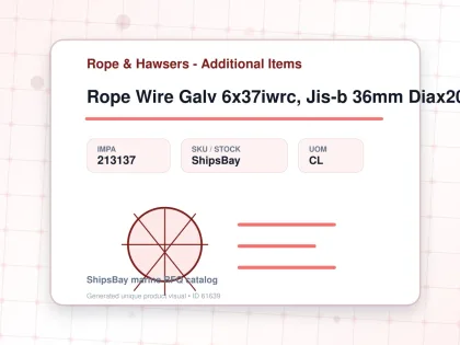 Rope Wire Galv 6x37iwrc, Jis-b 36mm Diax200mtr W/cert - Rope & Hawsers - Additional Items - IMPA 213137 - UOM CL