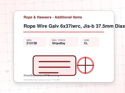 Rope Wire Galv 6x37iwrc, Jis-b 37.5mm Diax200mtr W/cert - Rope & Hawsers - Additional Items - IMPA 213138 - UOM CL