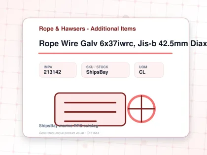 Rope Wire Galv 6x37iwrc, Jis-b 42.5mm Diax200mtr W/cer - Rope & Hawsers - Additional Items - IMPA 213142 - UOM CL