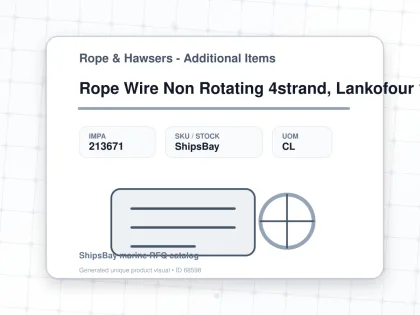 Rope Wire Non Rotating 4strand, Lankofour 12.5mmdiax200mtr - Rope & Hawsers - Additional Items - IMPA 213671 - UOM CL