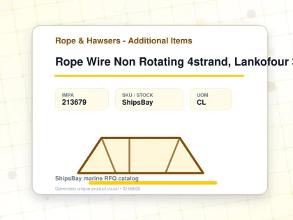 Rope Wire Non Rotating 4strand, Lankofour 32mmdiax200mtr - Rope & Hawsers - Additional Items - IMPA 213679 - UOM CL