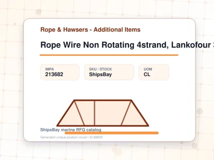 Rope Wire Non Rotating 4strand, Lankofour 38mmdiax200mtr - Rope & Hawsers - Additional Items - IMPA 213682 - UOM CL