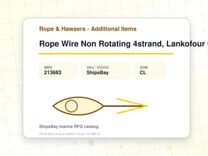 Rope Wire Non Rotating 4strand, Lankofour Compact 32mmx200mtr - Rope & Hawsers - Additional Items - IMPA 213683 - UOM CL