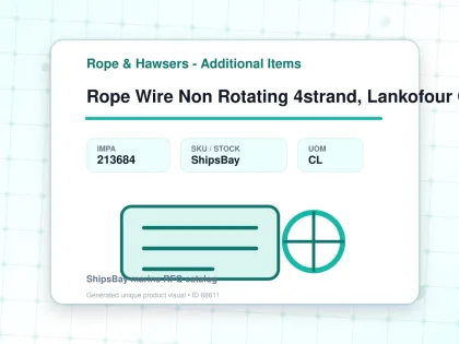 Rope Wire Non Rotating 4strand, Lankofour Compact 34mmx200mtr - Rope & Hawsers - Additional Items - IMPA 213684 - UOM CL