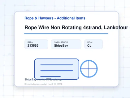 Rope Wire Non Rotating 4strand, Lankofour Compact 36mmx200mtr - Rope & Hawsers - Additional Items - IMPA 213685 - UOM CL