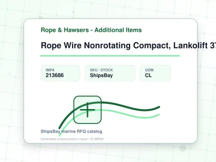 Rope Wire Nonrotating Compact, Lankolift 37x7 16mmdiax200mtr - Rope & Hawsers - Additional Items - IMPA 213686 - UOM CL
