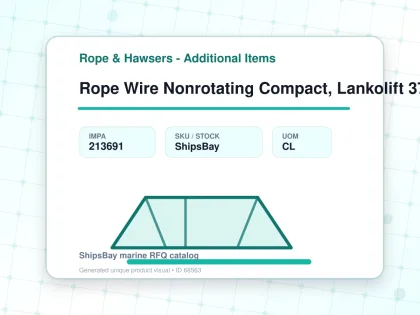 Rope Wire Nonrotating Compact, Lankolift 37x7 24mmdiax200mtr - Rope & Hawsers - Additional Items - IMPA 213691 - UOM CL