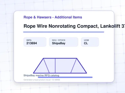 Rope Wire Nonrotating Compact, Lankolift 37x7 28mmdiax200mtr - Rope & Hawsers - Additional Items - IMPA 213694 - UOM CL