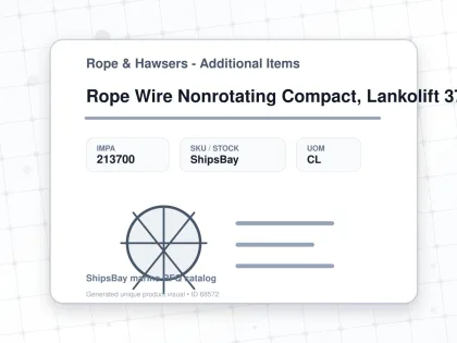 Rope Wire Nonrotating Compact, Lankolift 37x7 40mmdiax200mtr - Rope & Hawsers - Additional Items - IMPA 213700 - UOM CL