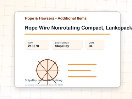 Rope Wire Nonrotating Compact, Lankopack 37x7 13mmdiax200mtr - Rope & Hawsers - Additional Items - IMPA 213578 - UOM CL