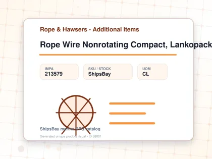 Rope Wire Nonrotating Compact, Lankopack 37x7 14mmdiax200mtr - Rope & Hawsers - Additional Items - IMPA 213579 - UOM CL