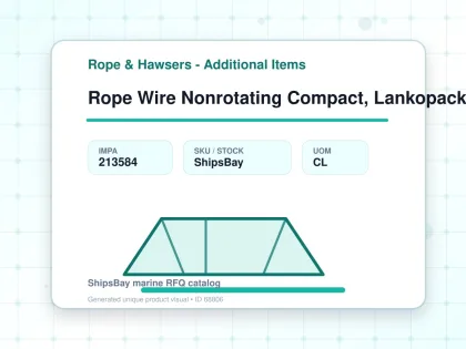 Rope Wire Nonrotating Compact, Lankopack 37x7 20mmdiax200mtr - Rope & Hawsers - Additional Items - IMPA 213584 - UOM CL