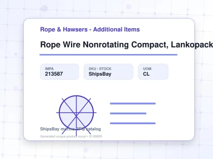 Rope Wire Nonrotating Compact, Lankopack 37x7 25mmdiax200mtr - Rope & Hawsers - Additional Items - IMPA 213587 - UOM CL
