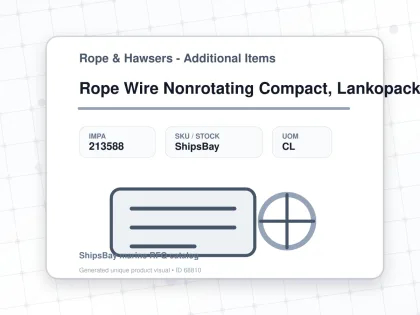 Rope Wire Nonrotating Compact, Lankopack 37x7 26mmdiax200mtr - Rope & Hawsers - Additional Items - IMPA 213588 - UOM CL