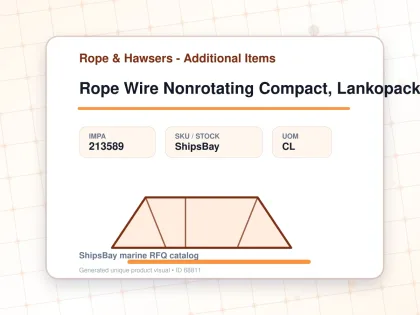 Rope Wire Nonrotating Compact, Lankopack 37x7 28mmdiax200mtr - Rope & Hawsers - Additional Items - IMPA 213589 - UOM CL