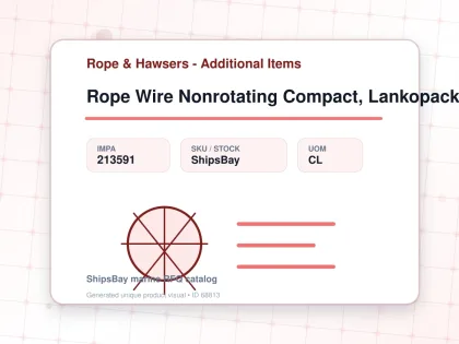 Rope Wire Nonrotating Compact, Lankopack 37x7 32mmdiax200mtr - Rope & Hawsers - Additional Items - IMPA 213591 - UOM CL